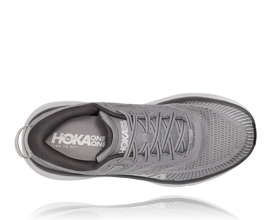 Hoka One One Koşu Ayakkabısı Erkek Gri - Bondi 7 - MG0984731